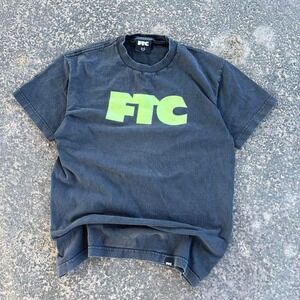 Vintage FTC Skate Top Green Block Spellout Size Medium